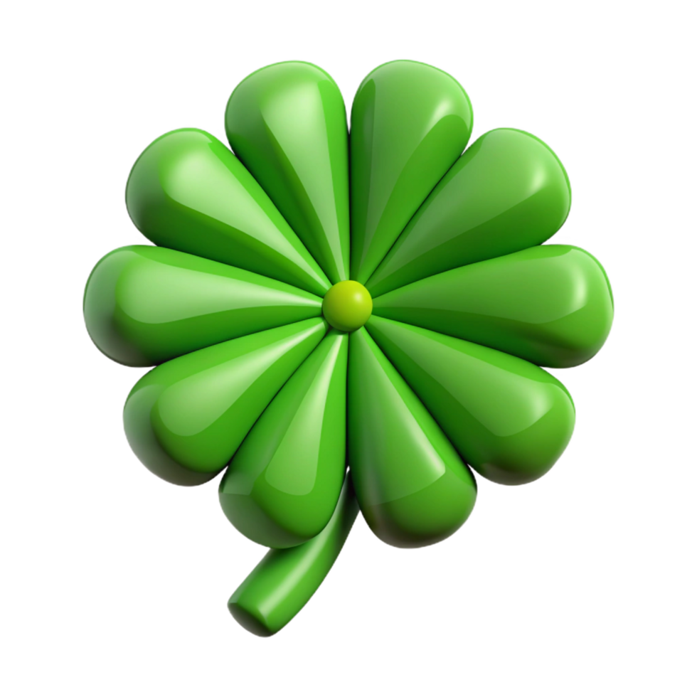 exquisite art deco Symmetrical design of a four-leaf clover. Flat color, with Scalable Design. authentic png