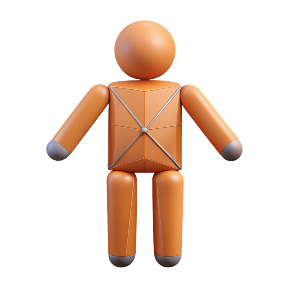 pristine whimsical mid-century Geometric representation of a human figure. Single-weight stroke, minimal with Scalable Design. handcrafted png