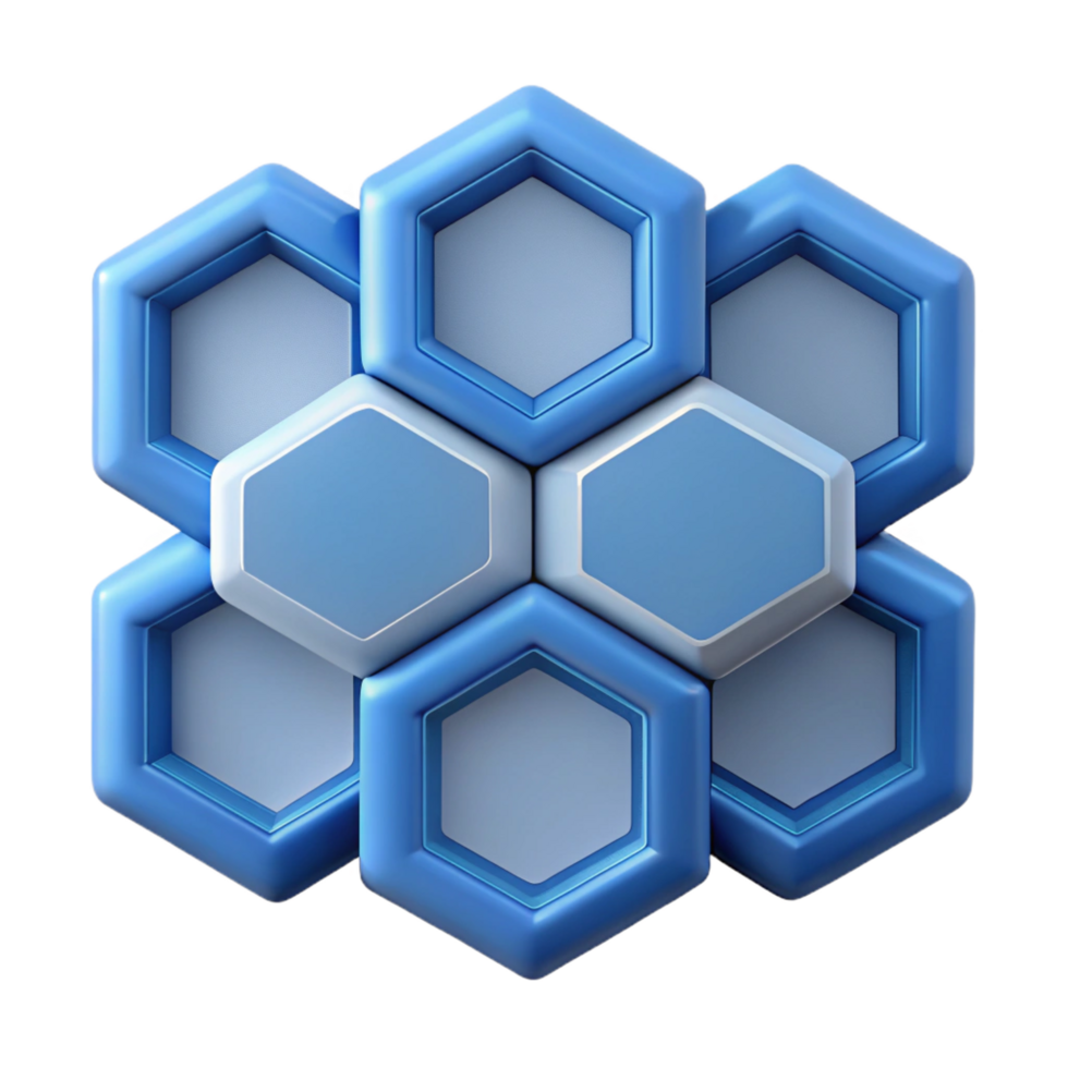 fascinating ethereal abstract Symmetrical, geometric pattern of hexagons. Crisp edges, flat color with Scalable Design. 4K png