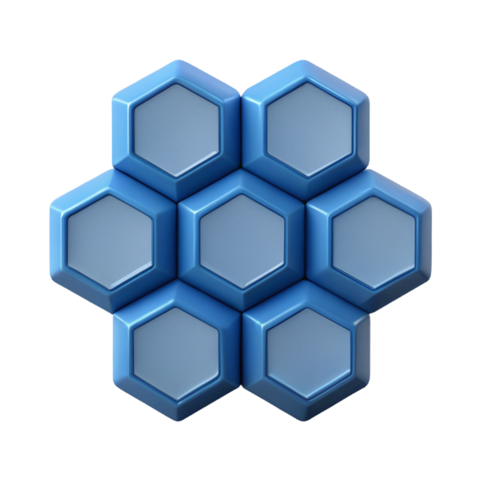 serene coastal Geometric pattern of hexagons. Crisp edges, flat color, scalable, symmetrical with Scalable Design. detailed png