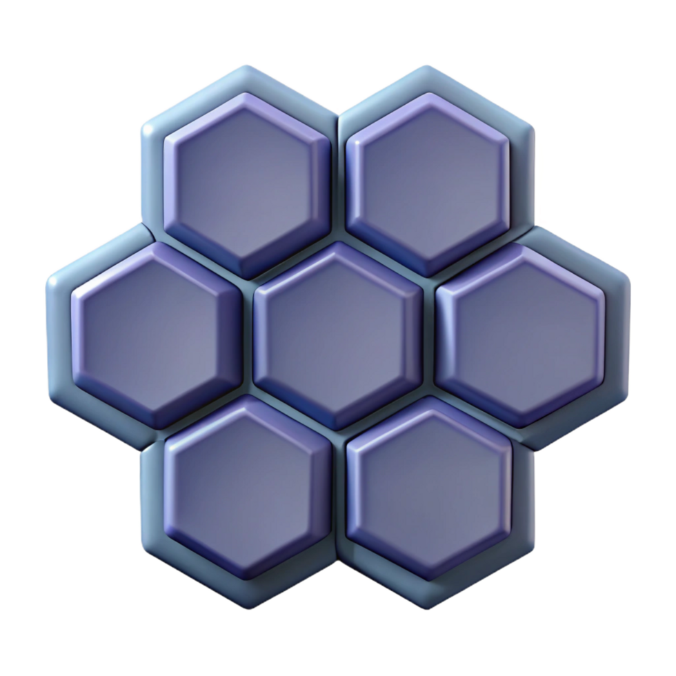 immaculate reflective minimalist Geometric pattern of hexagons. Crisp edges, flat color, scalable, symmetrical with Scalable Design. genuine png