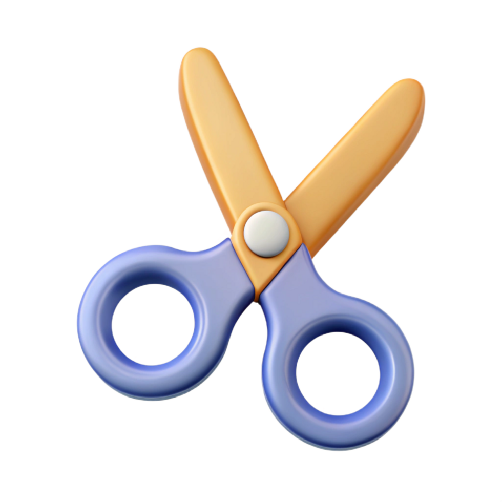 radiant classic Minimal line art of a pair of scissors. Single-weight stroke, flat color with Scalable Design. perfect clarity png