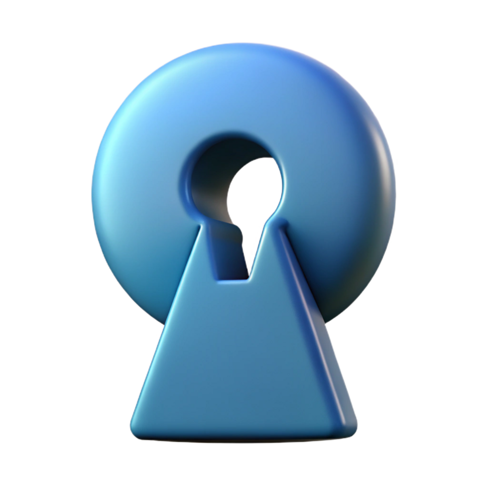enchanting elegant Keyhole character with a circular top. Symmetrical, single-weight stroke, with Scalable Design. top-tier png
