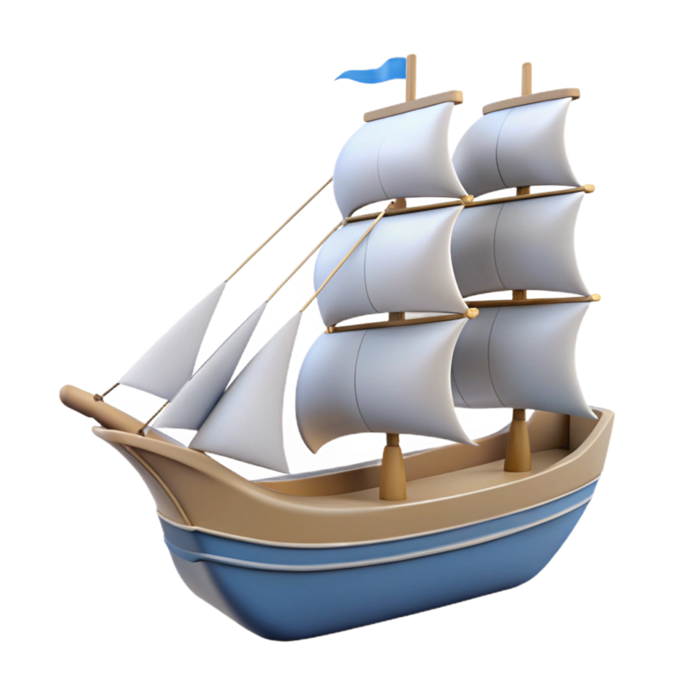 intense dramatic Silhouette of a sailing ship. Clean lines, flat color, with Scalable Design. detailed png