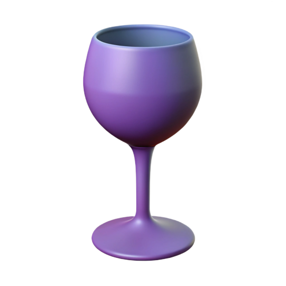 dramatic fascinating Silhouette of a wine glass. Clean lines, flat color, with Scalable Design. studio quality png