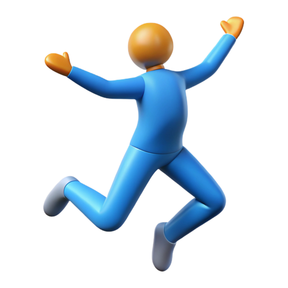 magnificent passionate bohemian Silhouette of a jumping person. Clean lines, flat color, with Scalable Design. sharp png