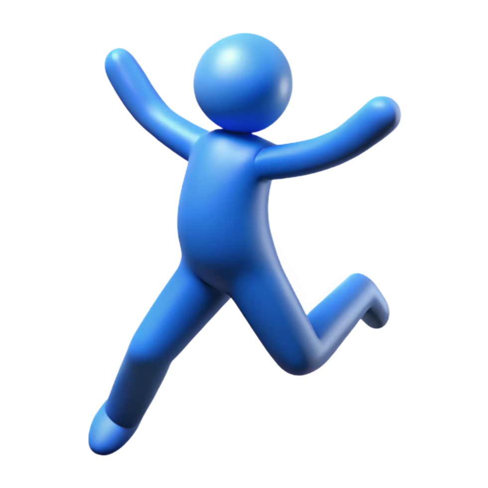 immaculate tropical Silhouette of a jumping person. Clean lines, flat color, with Scalable Design. professional png