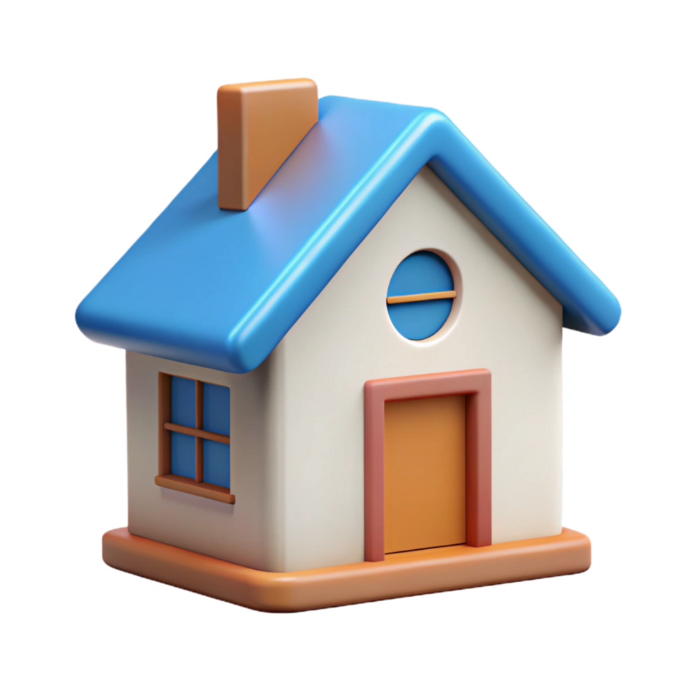 excepcional vanguarda fresco arestas em uma simples casa. mínimo, plano cor, peso único acidente vascular encefálico com escalável Projeto. artesão png