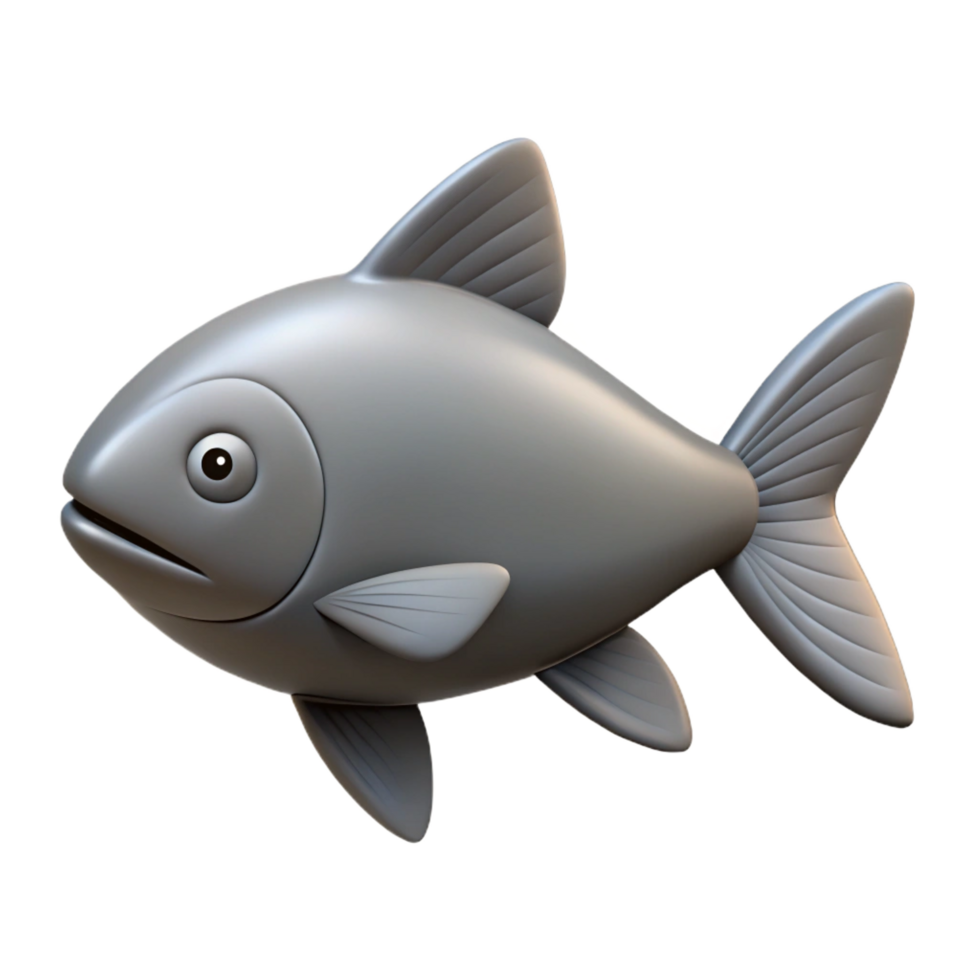 vibrant tranquil tropical Silhouette of a fish. Flat color, clean lines, symmetrical with Scalable Design. 4K png