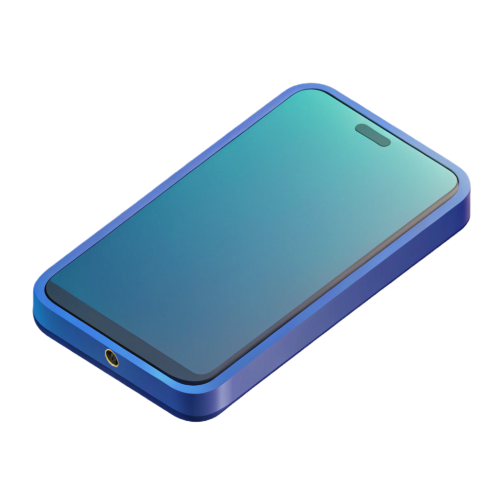 magnificent rare Isometric smartphone with flat color. Clean lines, minimal design with Scalable Design. png
