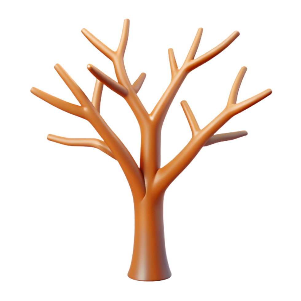 serene organic Line art of a tree with bare branches. Single-weight stroke, flat color, clean lines with Scalable Design. authentic png