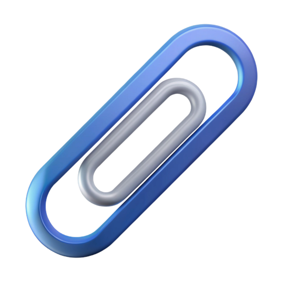 radiant standout Isometric paperclip with clean lines. Flat color, single-weight stroke with Scalable Design. png