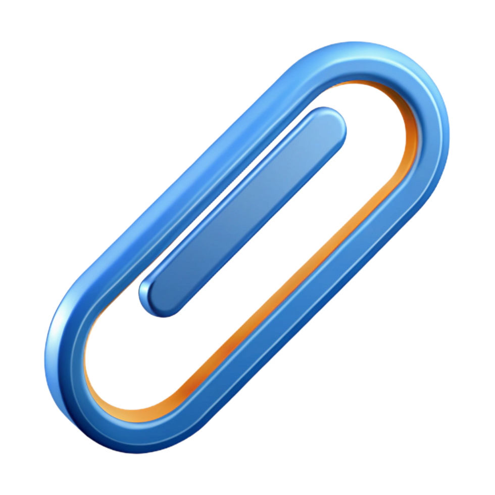 exceptional artistic Isometric paperclip with clean lines. Flat color, single-weight stroke with Scalable Design. gallery standard png