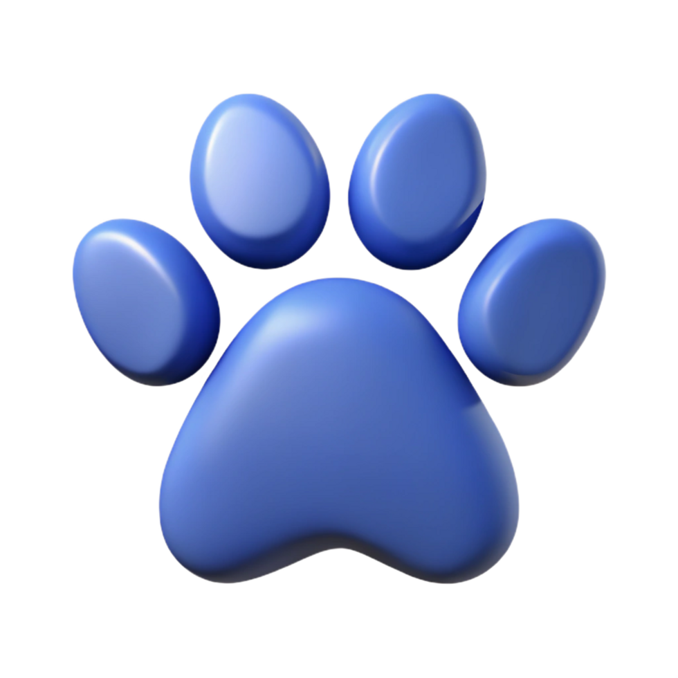 wonderful abstract Minimal logo of a stylized paw print. Clean lines, flat color with Scalable Design. ultra HD png