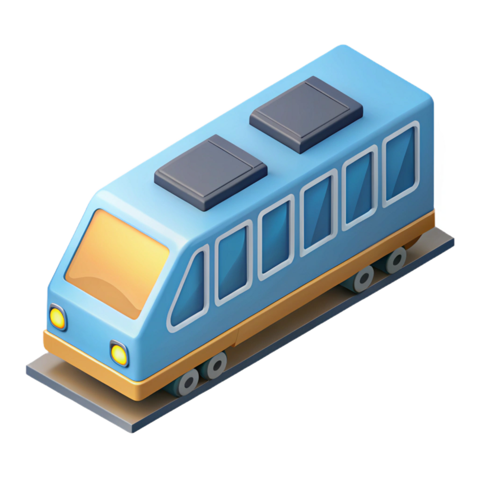 passionate exquisite Isometric train with flat color. Clean lines, single-weight stroke with Scalable Design. top-tier png