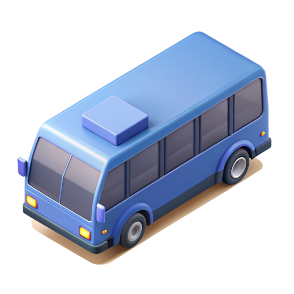 fascinating dynamic creative Isometric bus with crisp edges. Scalable, minimal design with Scalable Design. 8K png