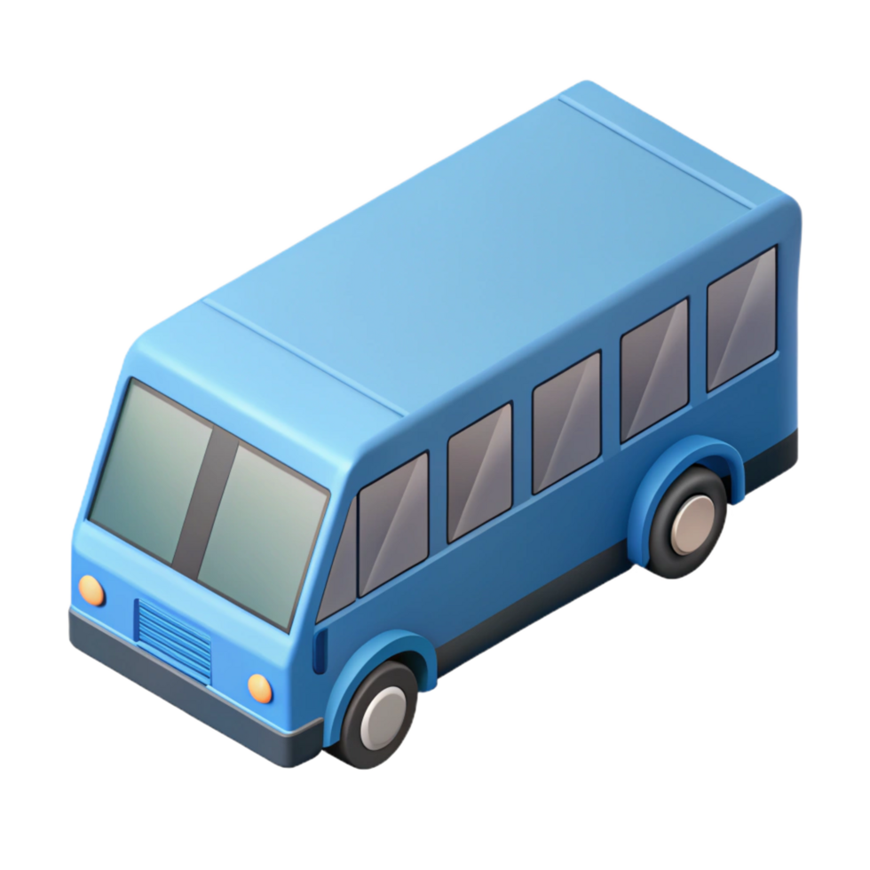 exemplary urban Isometric bus with crisp edges. Scalable, minimal design with Scalable Design. precision png