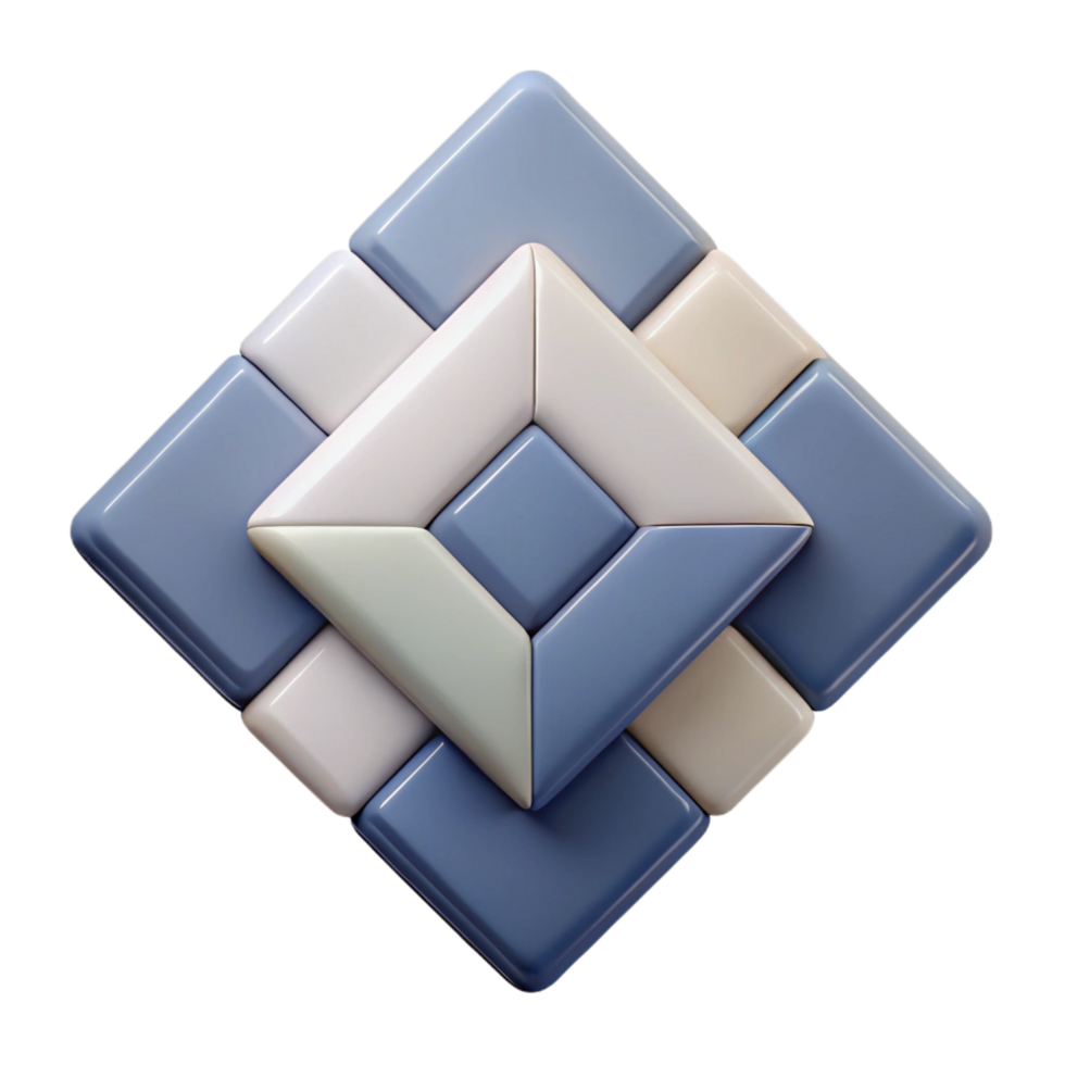 vibrant creative Minimalist geometric pattern of overlapping squares. Clean lines, flat color with Scalable Design. artisan png