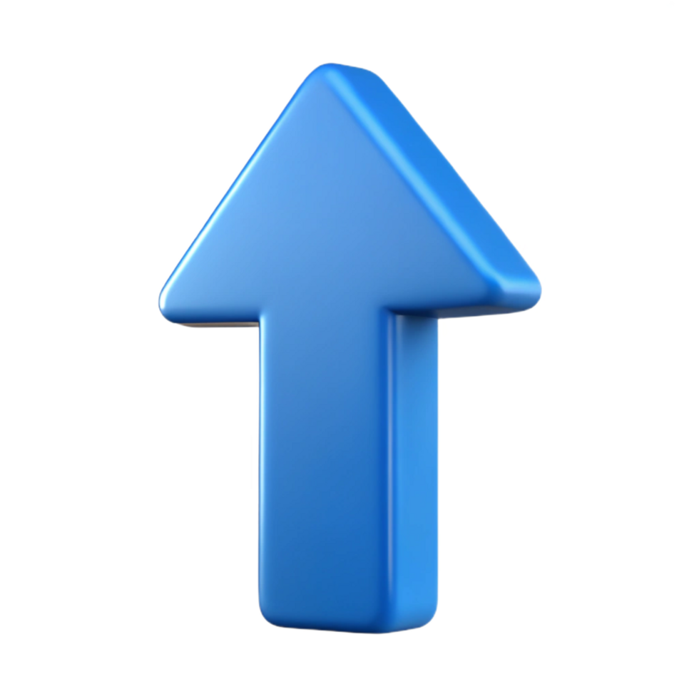 nostalgic serene Single, bold arrow pointing upwards. Clean lines, minimal design with Scalable Design. 4K png