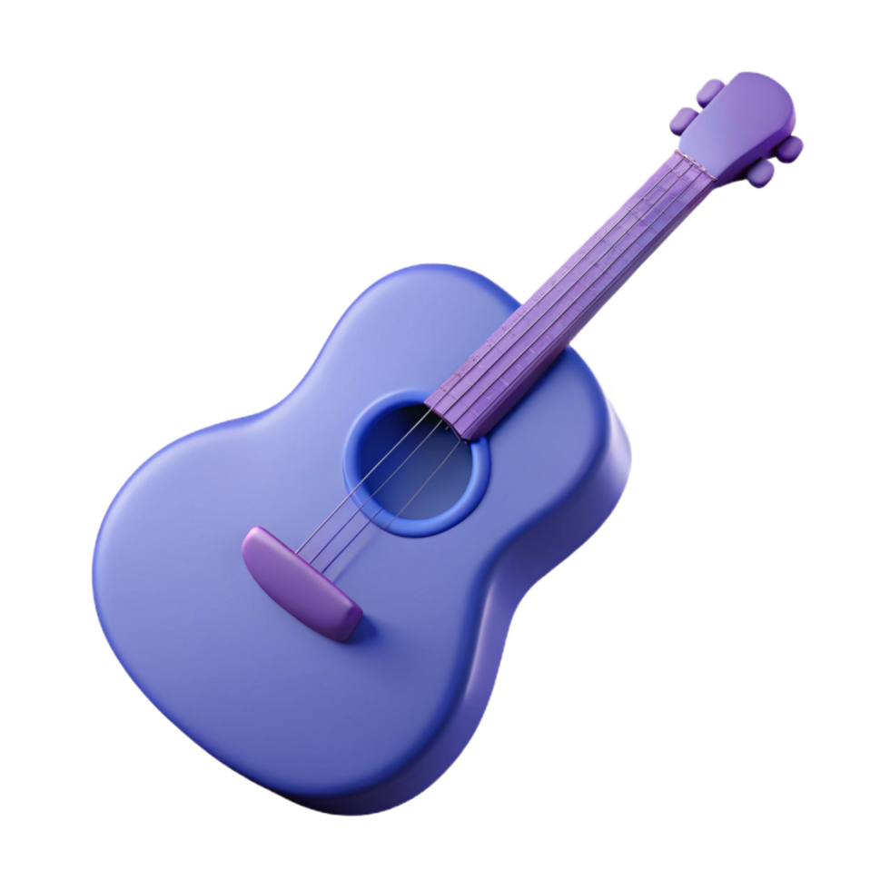 glorious inspired Silhouette of a guitar. Crisp edges, flat color, minimal design with Scalable Design. png