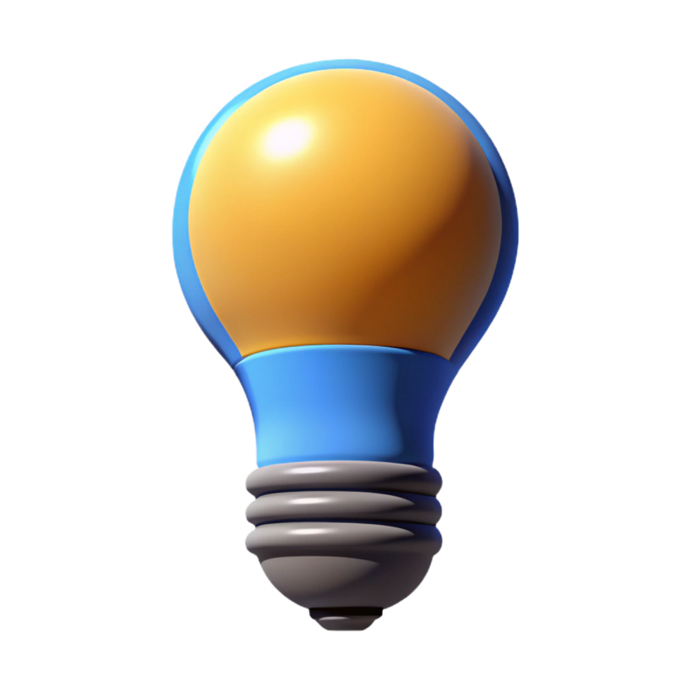 striking exceptional Silhouette of a lightbulb. Crisp edges, scalable, flat color with Scalable Design. png