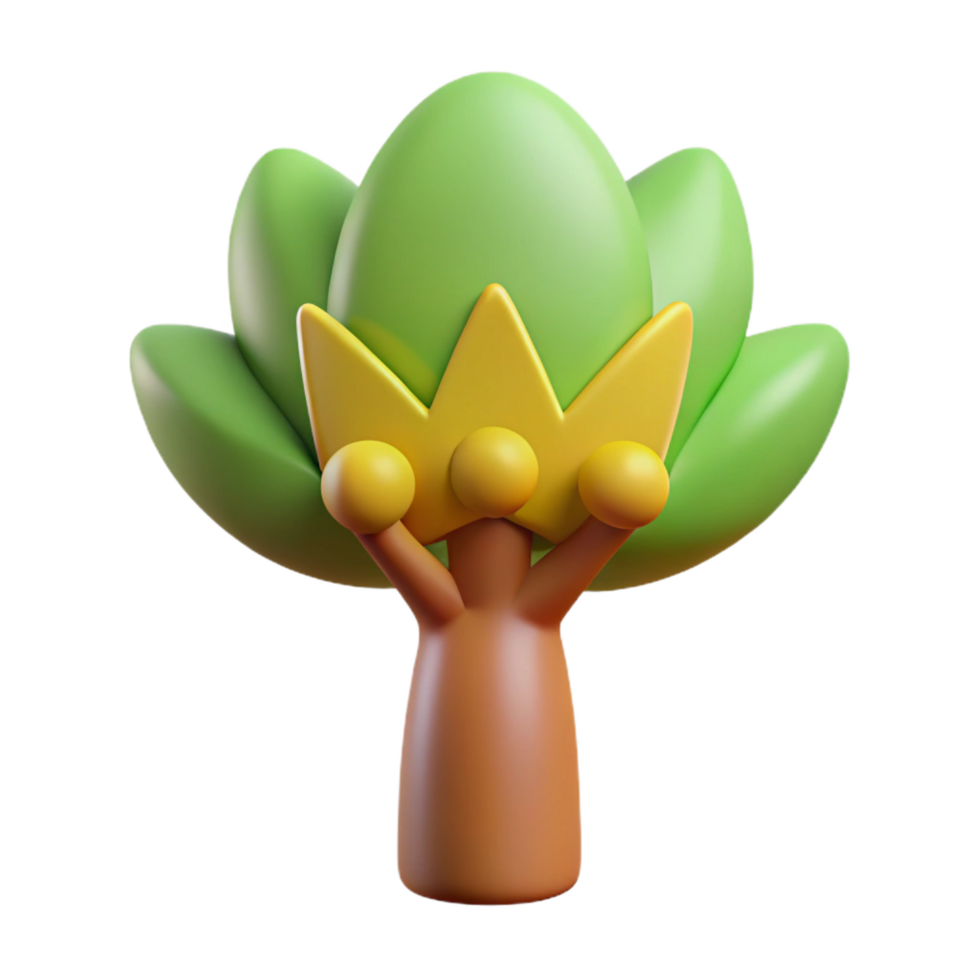 glorious coastal Stylized tree icon with a circular crown. Crisp edges, flat color with Scalable Design. genuine png