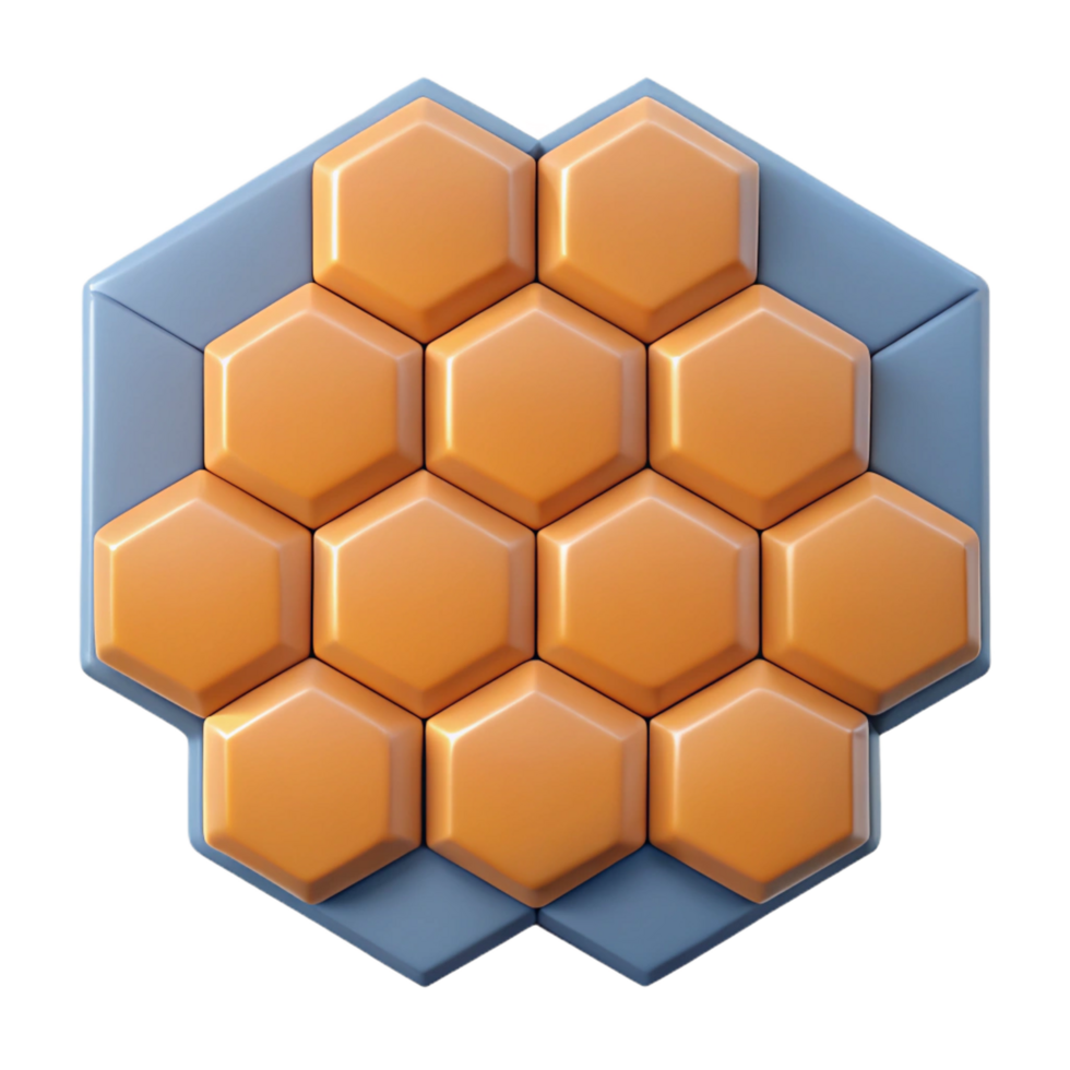 celebrated tropical Geometric pattern of hexagonal tiles. Minimal design, flat color with Scalable Design. detailed png