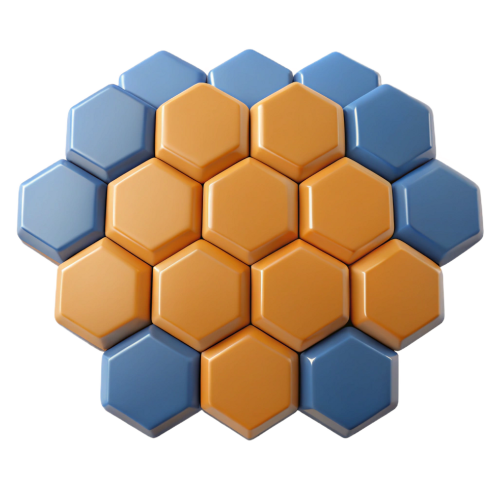 glorious mysterious art deco Geometric pattern of hexagonal tiles. Minimal design, flat color with Scalable Design. refined png