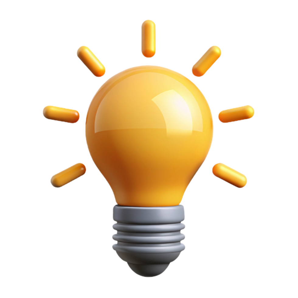 timeless victorian Stylized lightbulb icon with radiating lines. Crisp edges, flat color with Scalable Design. top-tier png
