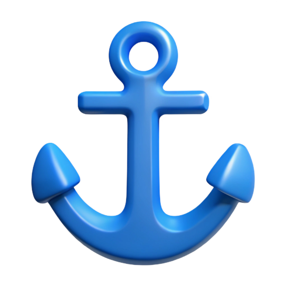 dazzling acclaimed Crisp edges define a simple anchor icon, flat blue fill with Scalable Design. png