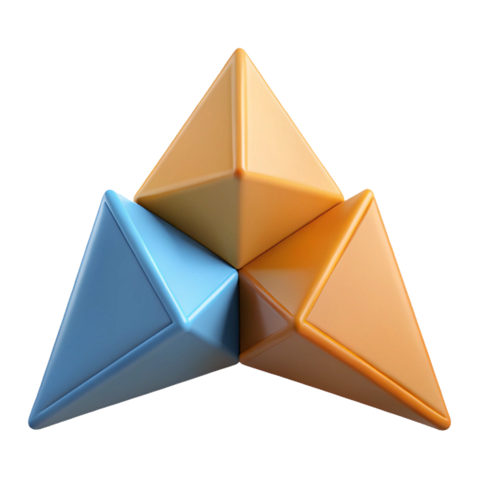 majestic futuristic Minimal geometric composition of three triangles. Flat color, clean lines with Scalable Design. masterfully captured png