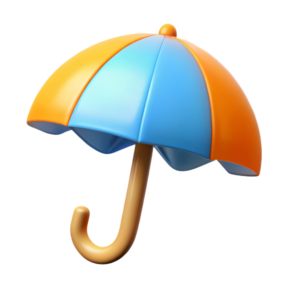 harmonious immaculate Stylized umbrella icon with a curved handle. Crisp edges, flat color with Scalable Design. professional png
