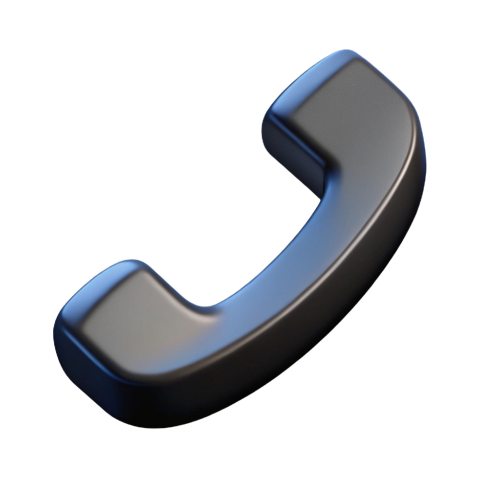 alluring modern Crisp edges define a simple phone icon, flat black fill, with Scalable Design. 8K png