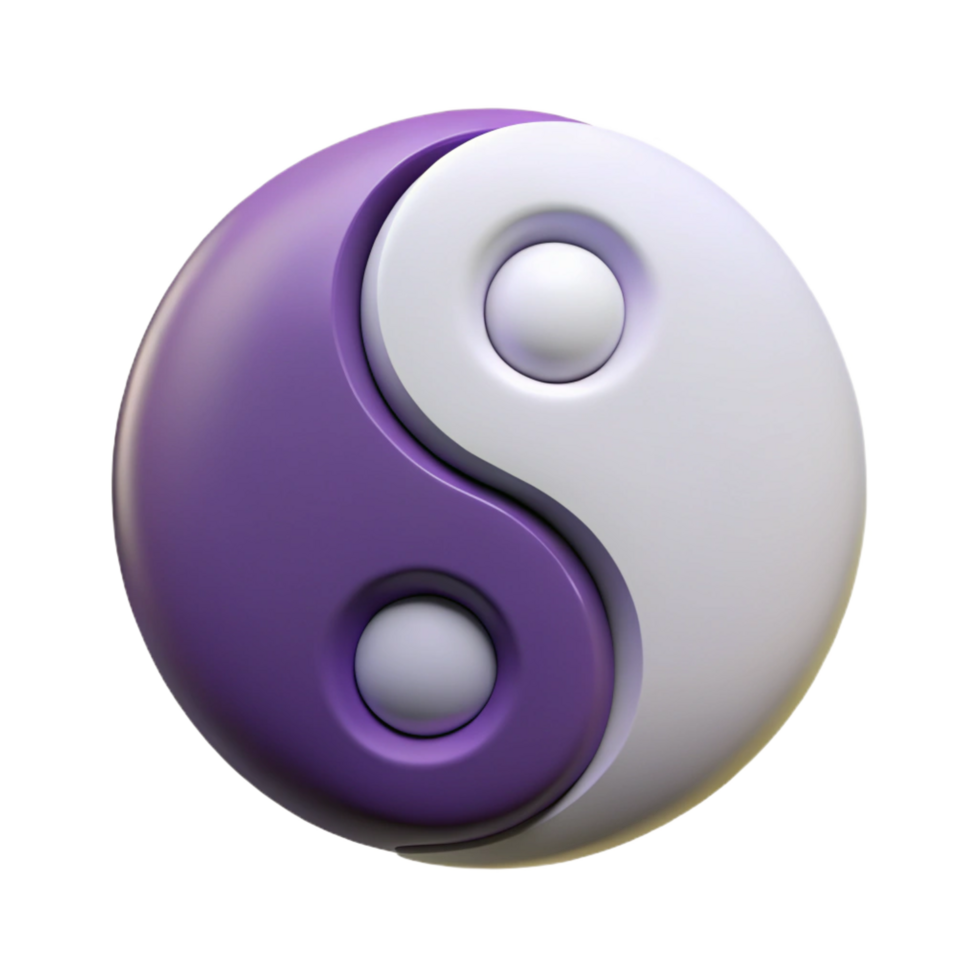 bold beautiful Symmetrical design of a yin and yang symbol. Single-weight stroke, minimal design with Scalable Design. high resolution png
