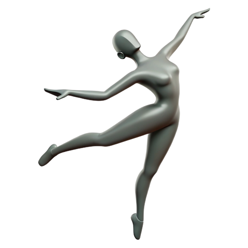 breathtaking creative Silhouette of a graceful dancer. Minimal, single-weight stroke with Scalable Design. authentic png
