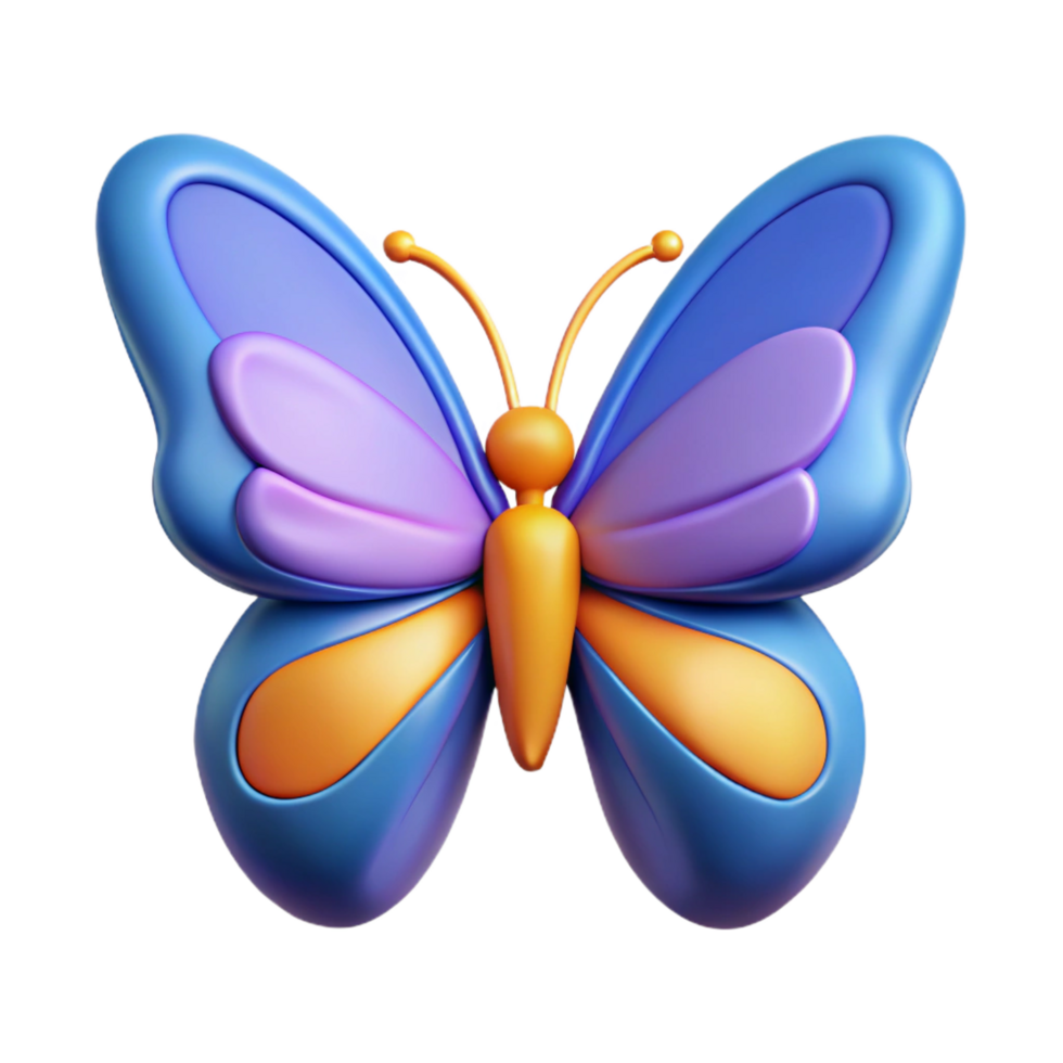 vibrant inspired Symmetrical monoline butterfly with scalable design and flat color with Scalable Design. png