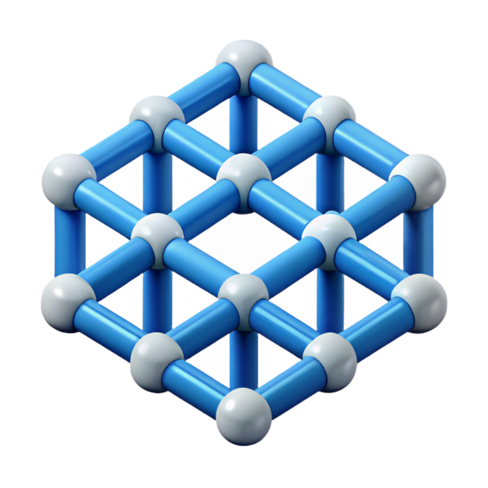 glorioso indimenticabile geometrico modello di interconnesso piazze. pulito linee, piatto colore con scalabile design. png