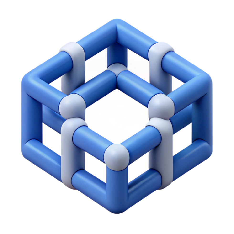 wonderful iconic Geometric pattern of interconnected squares. Clean lines, flat color with Scalable Design. png