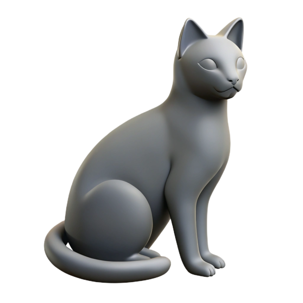 unforgettable artistic Silhouette of a cat sitting. Clean lines, with Scalable Design. refined png