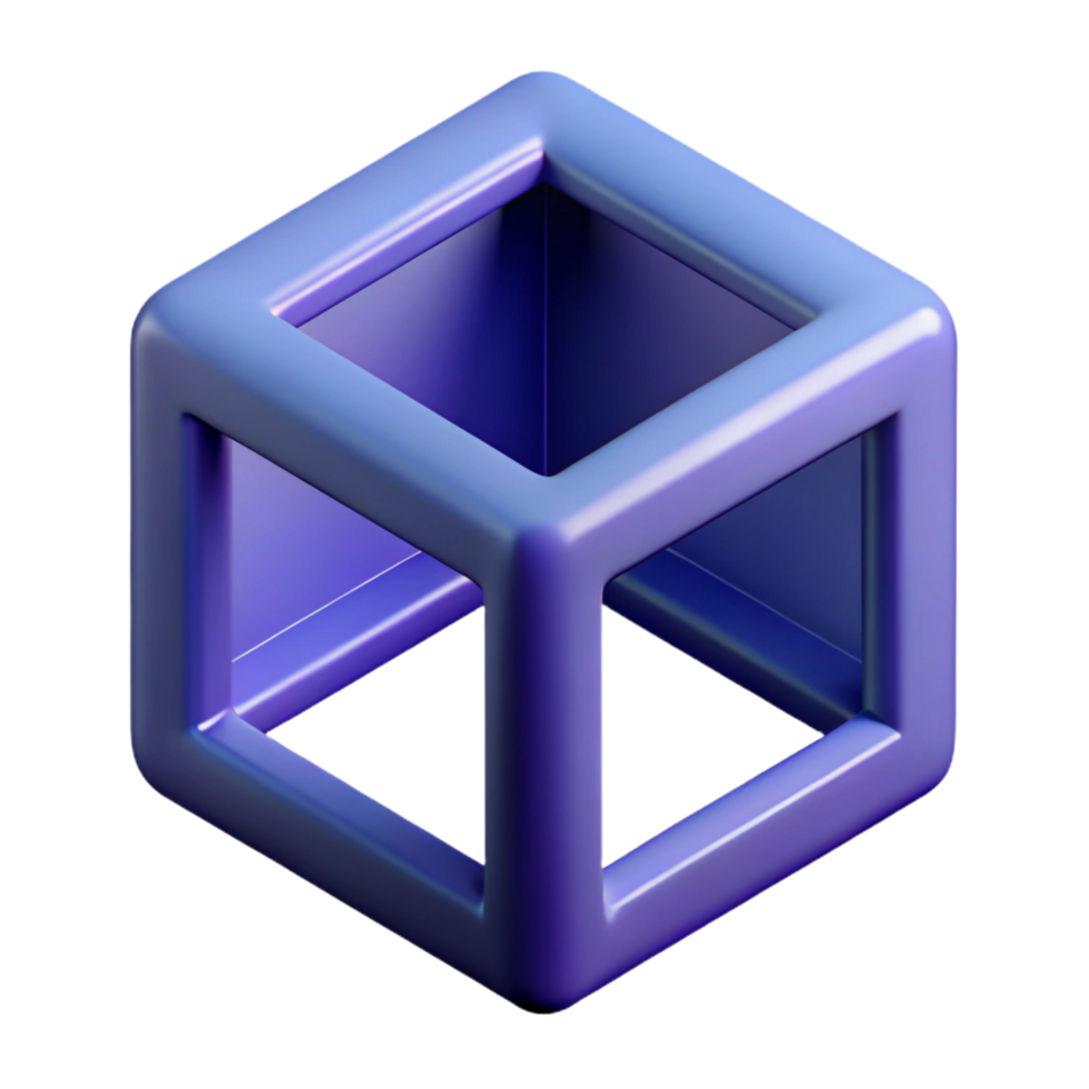 distinguished urban Geometric silhouette of a cube. Clean lines, with Scalable Design. professional png