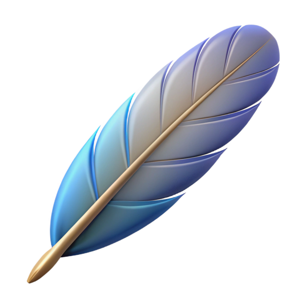 elegant unforgettable Single-weight stroke monoline feather with flat color and clean lines with Scalable Design. png