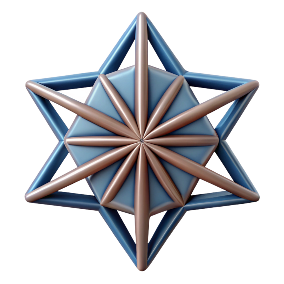 wonderful tranquil baroque Symmetrical monoline star with geometric design and with Scalable Design. artisan png