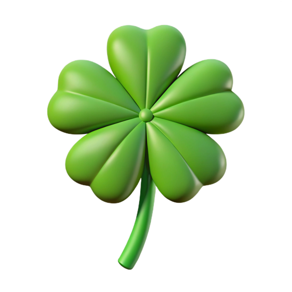 dazzling geometric Symmetrical silhouette of a four-leaf clover. Clean lines, flat color with Scalable Design. original png