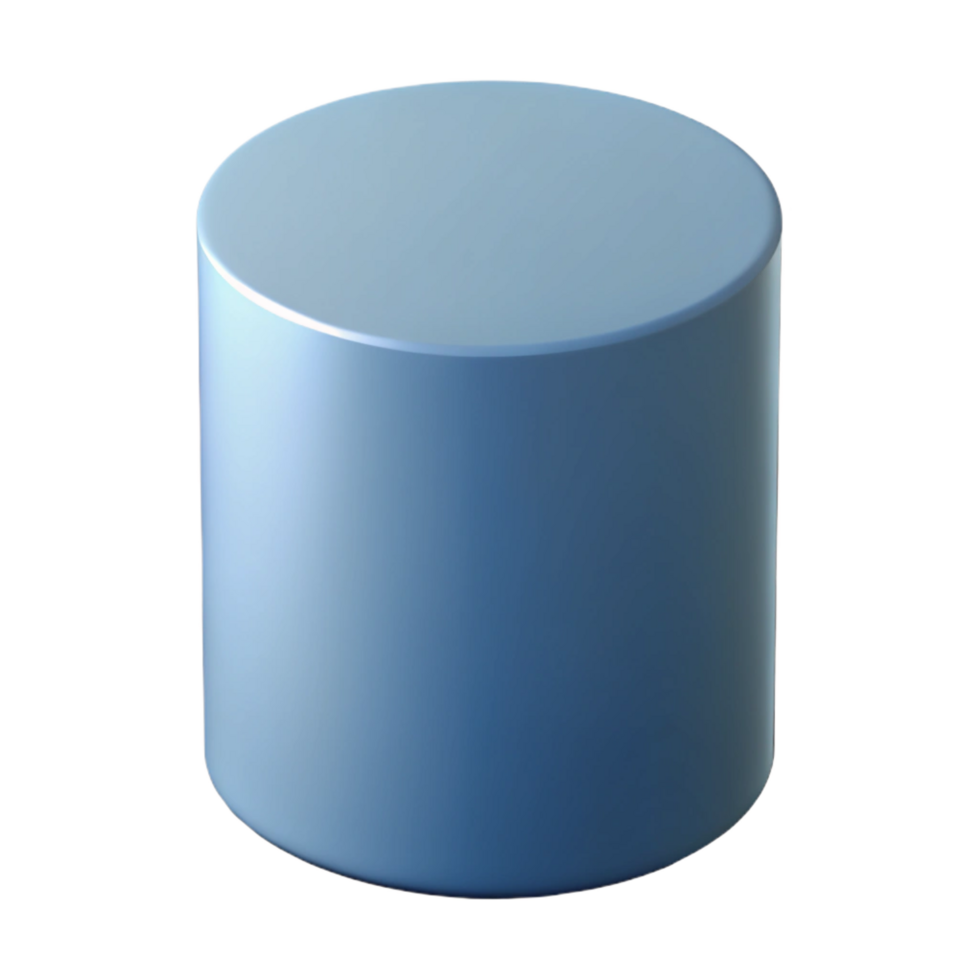 sumptuous energetic mid-century Geometric silhouette of a cylinder. Clean lines, with Scalable Design. premium png