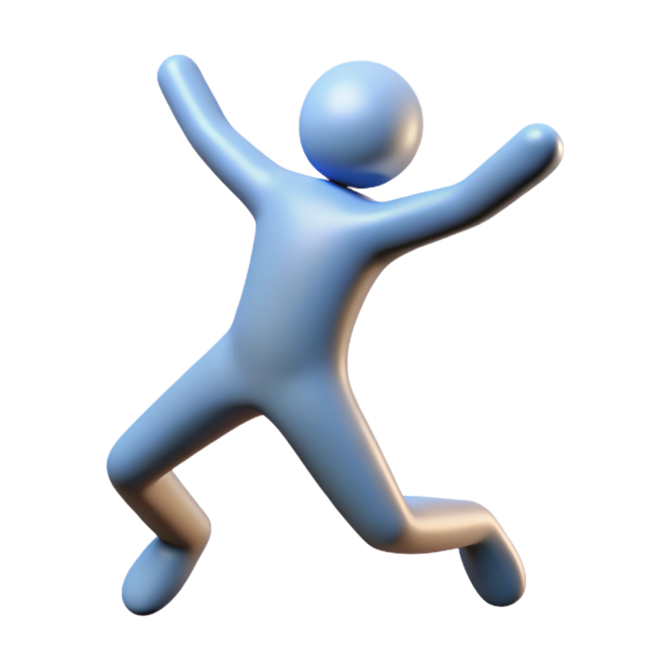 magnificent dreamy classic Silhouette of a person jumping. Minimal, single-weight stroke with Scalable Design. top-tier png