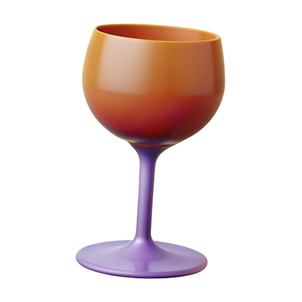 iconic industrial Clean lines silhouette of a wine glass. Flat color, crisp edges with Scalable Design. high quality png