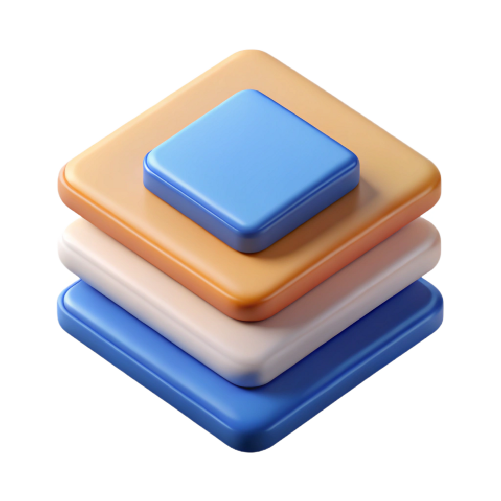 extraordinary bohemian Overlapping squares, clean lines, flat color, minimal design with Scalable Design. precision png