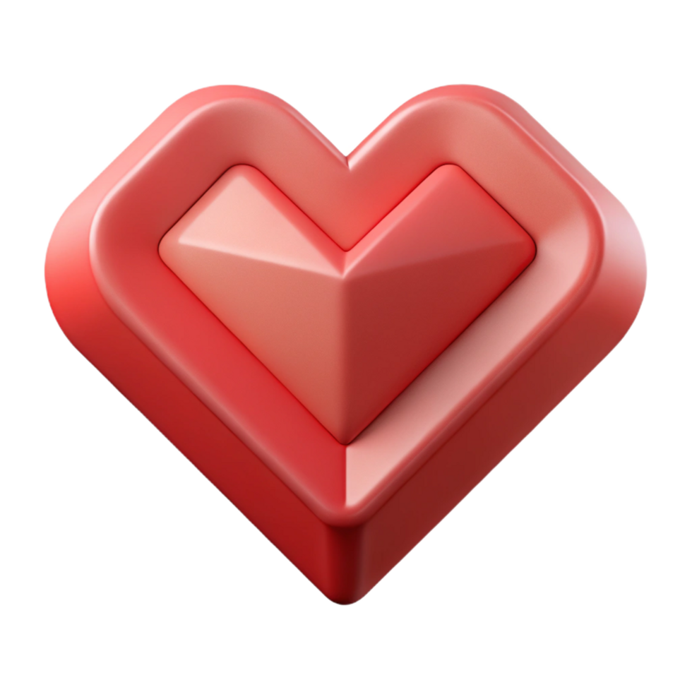 radiant intense baroque A stylized, geometric heart symbol. Flat color, single-weight stroke, crisp edges with Scalable Design. authentic png