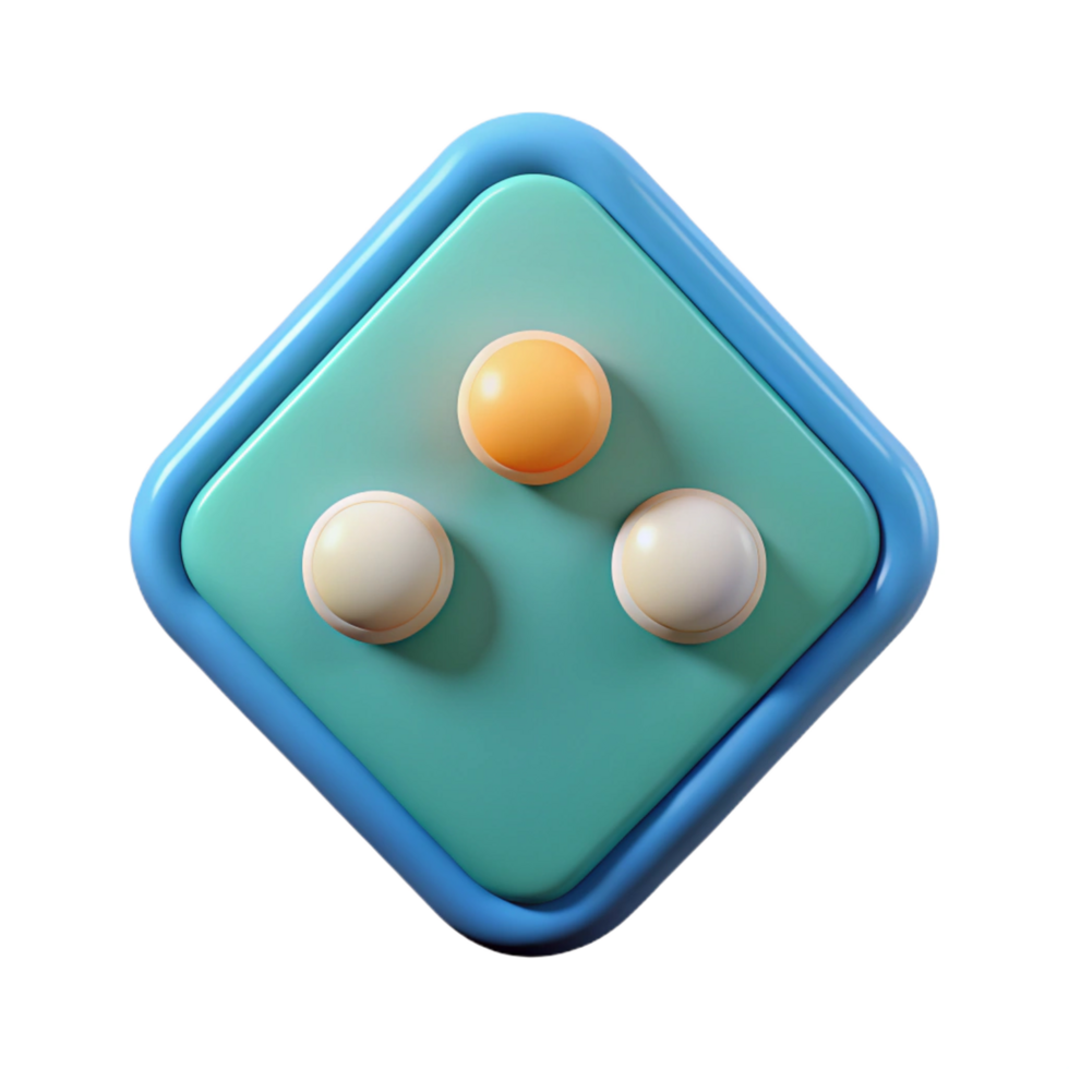 dazzling surreal Triangular badge with three small circles at each corner. Flat color, clean lines, minimal with Scalable Design. high resolution png