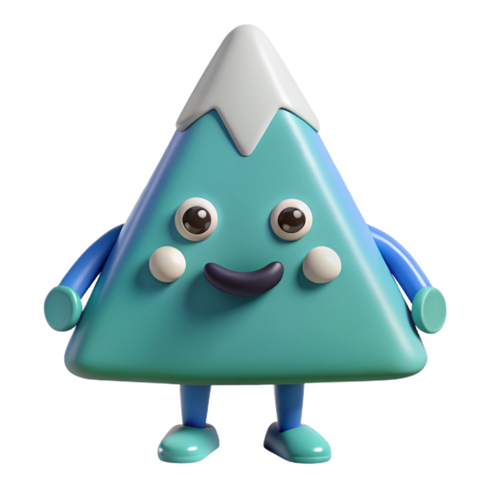 spectacular standout Triangular mountain character with a flat color. Scalable, crisp edges with Scalable Design. png